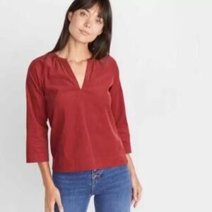 Marine Layer Lenora soft corduroy popover orange tunic size small